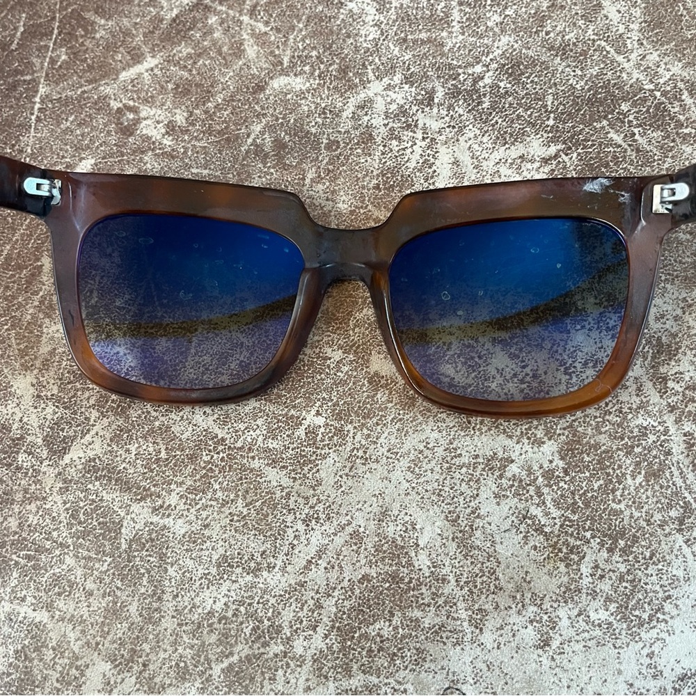 Balenciaga Rectangle Shield Sunglasses Brown Italy Used Condition *See Descrip* - Picture 6 of 12
